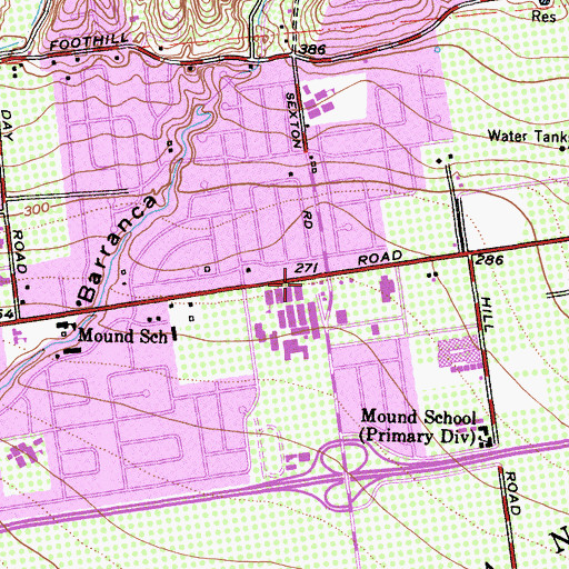 Topographic Map of Ventura City Fire Department Station 3, CA