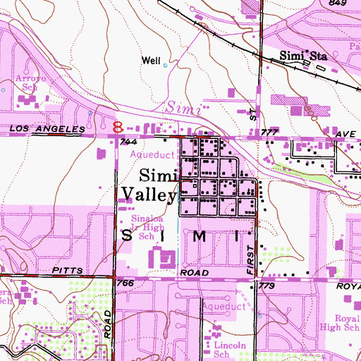 Topographic Map of Ventura County Fire Protection District Station 45, CA