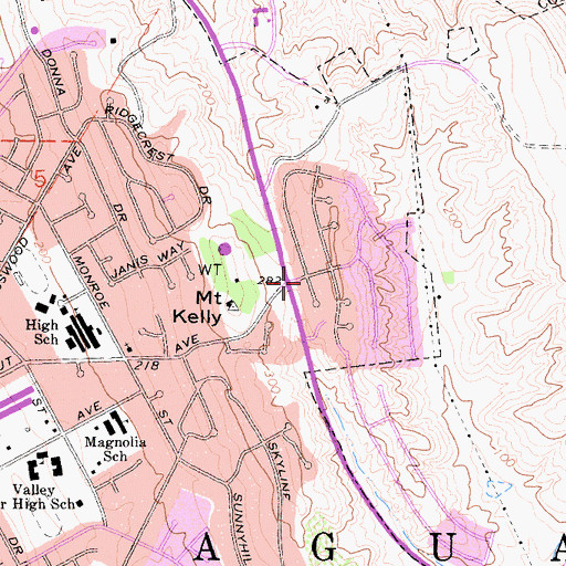 Topographic Map of Carlsbad Fire Department Station 3, CA