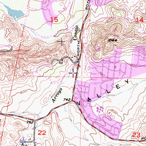 Topographic Map of Ventura County Fire Protection District Station 32 Potrero, CA
