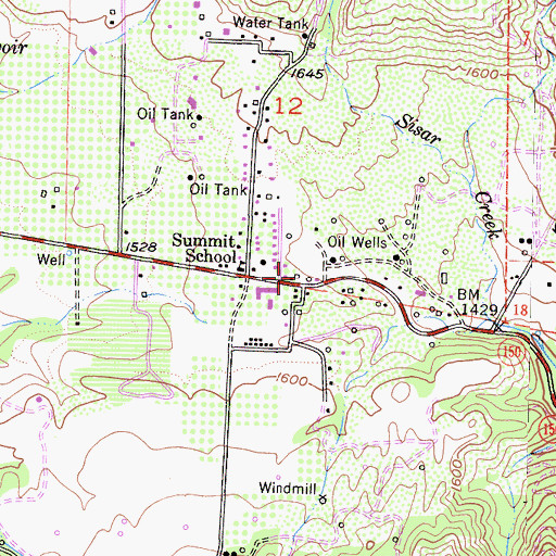 Topographic Map of Ventura County Fire Protection District Station 20 Summit, CA