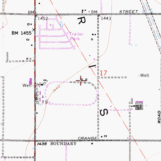 Topographic Map of Riverside County Fire Department Station 90 North Perris, CA