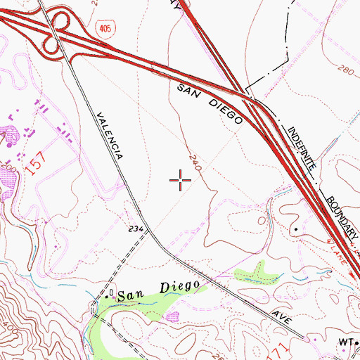 Topographic Map of Orange County Fire Authority Station 51, CA