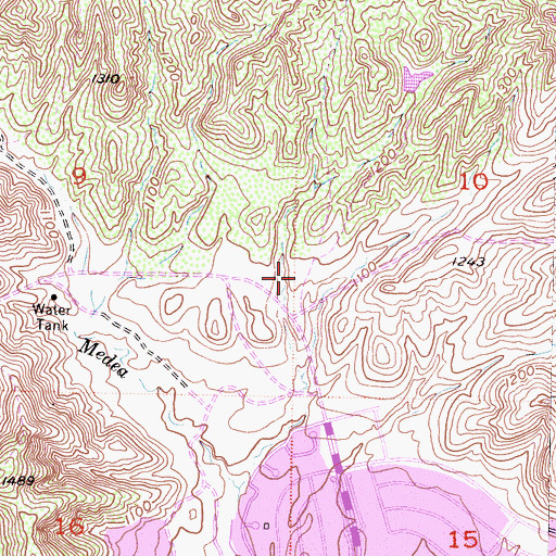 Topographic Map of Ventura County Fire Protection District Station 36 Oak Park, CA