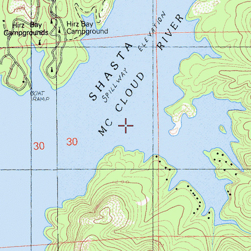 Topographic Map of Campbell Creek, CA