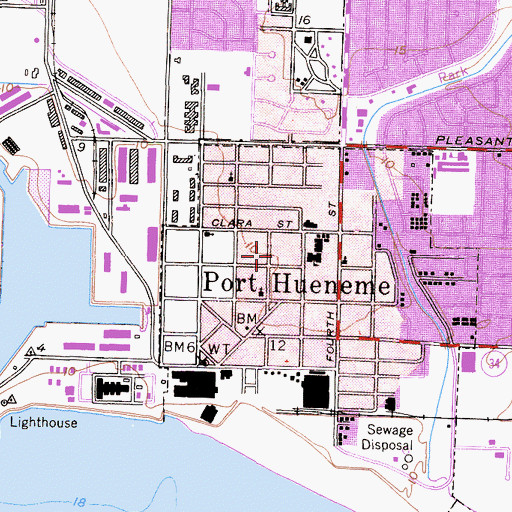 Topographic Map of Ventura County Fire Protection District Station 53, CA