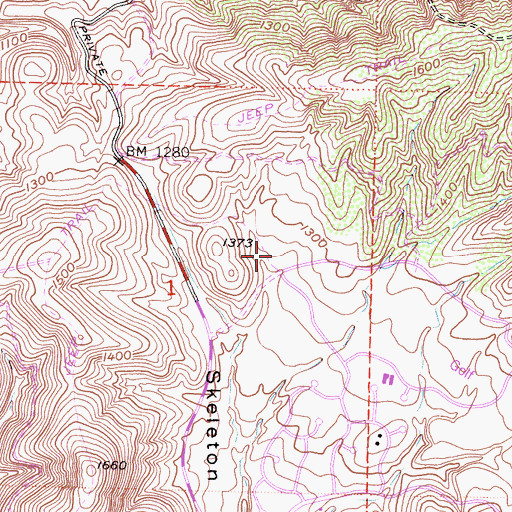 Topographic Map of Ventura County Fire Protection District Station 37 North Ranch, CA