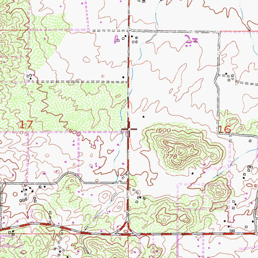 Topographic Map of Riverside County Fire Department Station 68 Menifee, CA
