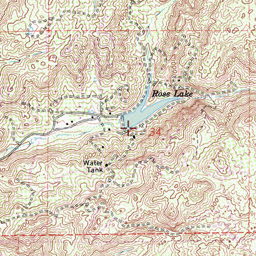 Topographic Map of De Luz Volunteer Fire Department, CA