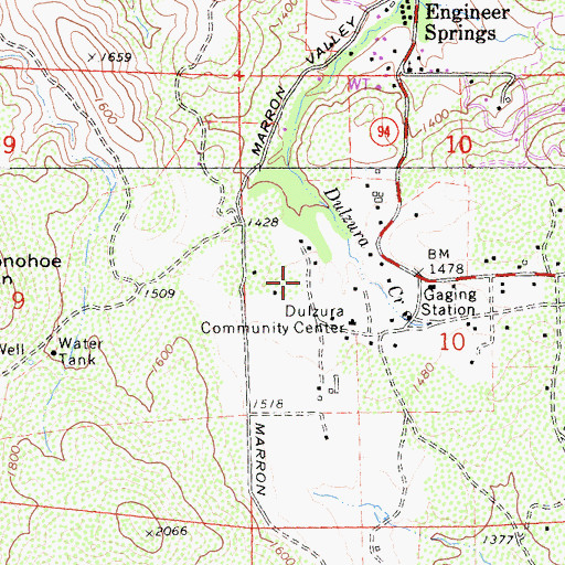 Topographic Map of California Department of Forestry and Fire Protection Dulzura Fire Station 35, CA