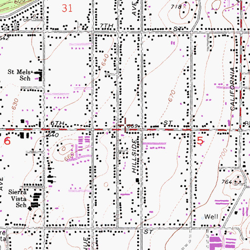 Topographic Map of Norco Fire Department Station 22, CA