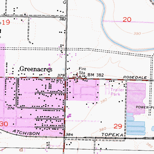 Topographic Map of Kern County Fire Department Station 65 Greenacres, CA
