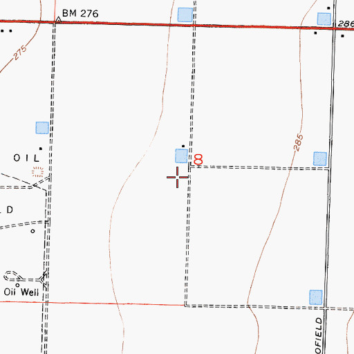 Topographic Map of Wasco State Prison Fire Department, CA