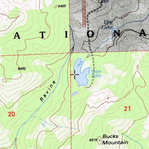 Topographic Map of Cape Lake, CA
