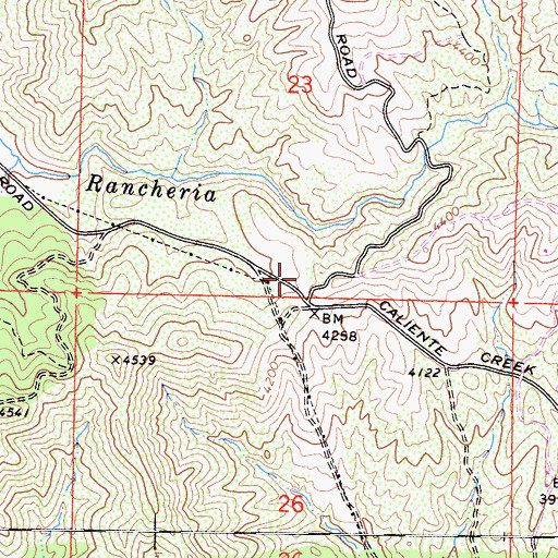 Topographic Map of Kern County Fire Department Station 78 Piute, CA