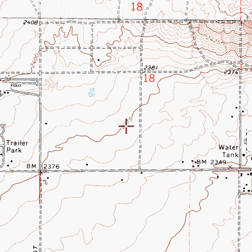 Topographic Map of Kern County Fire Department Station 15 Rosamond, CA