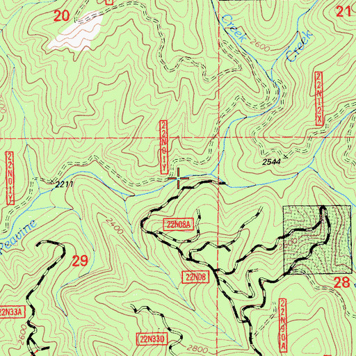 Topographic Map of Carey Gulch, CA