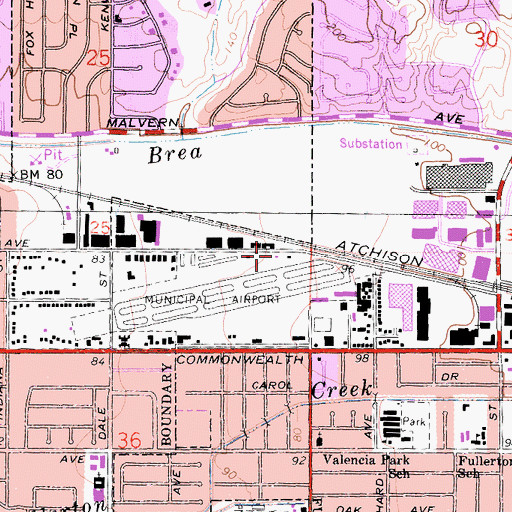 Topographic Map of Orange County Fire Authority Station 41, CA