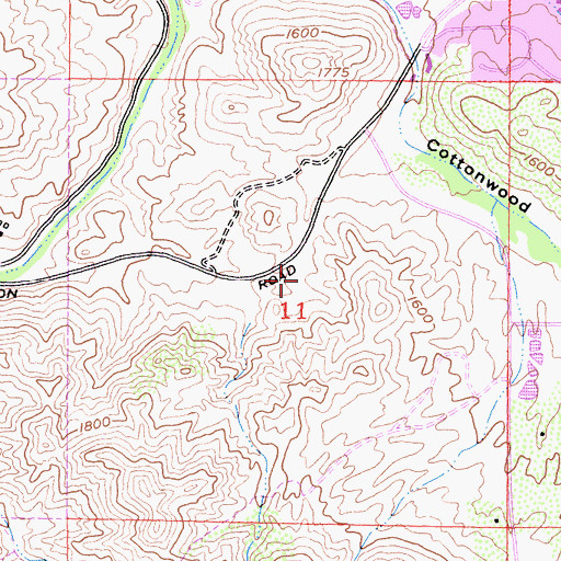 Topographic Map of Riverside County Fire Department Station 94 - Canyon Hills, CA