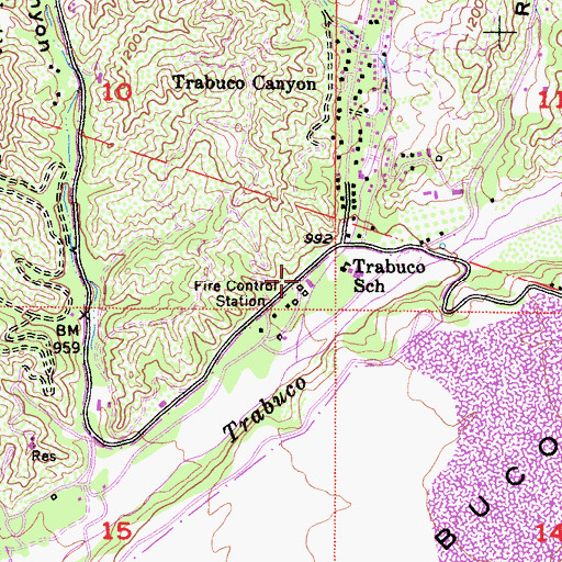 Topographic Map of Orange County Fire Authority Station 18, CA