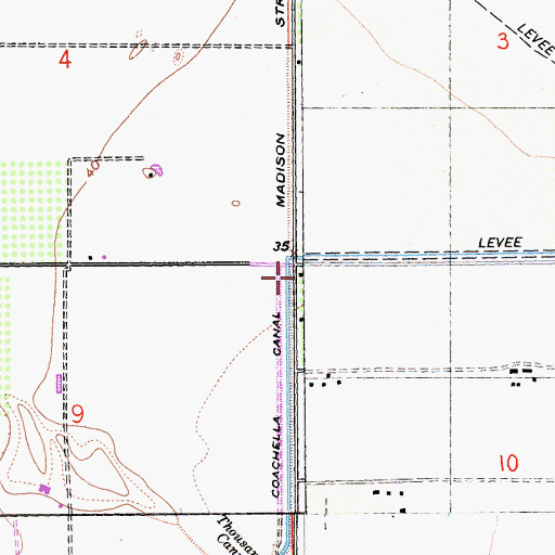Topographic Map of Riverside County Fire Department Station 80 Indio, CA