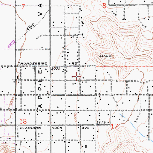 Topographic Map of Fairview Valley Fire Department, CA