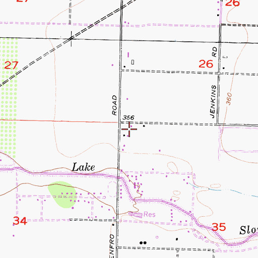 Topographic Map of Kern County Fire Department Station 67 Rosedale, CA