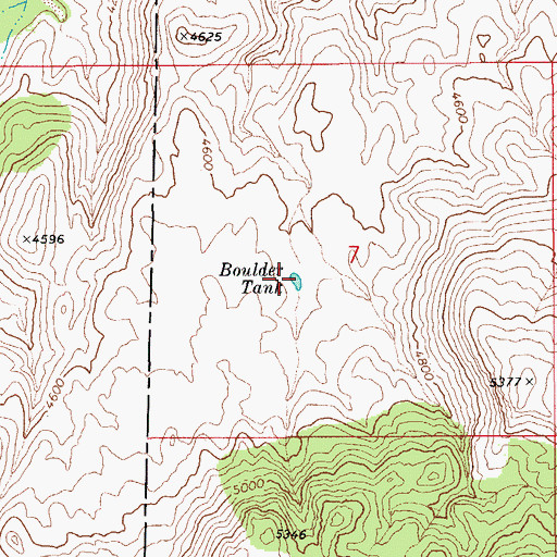 Topographic Map of Boulder Tank, AZ