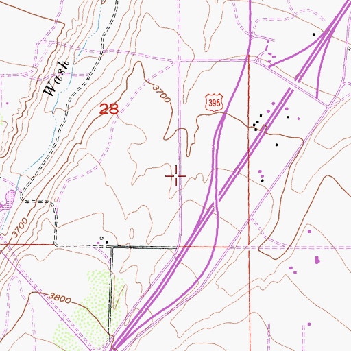 Topographic Map of San Bernardino County Fire Department Station 305 Hesperia, CA