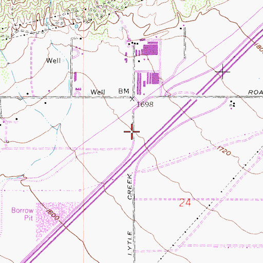 Topographic Map of San Bernardino County Fire Department Station 79 Fontana, CA
