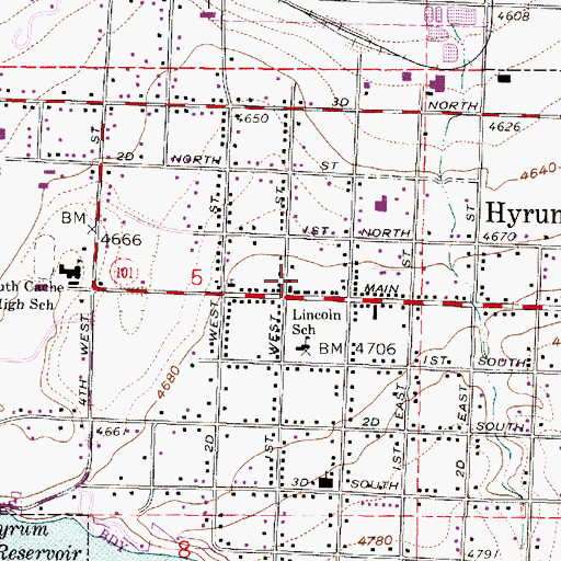 Topographic Map of Cache County Emergency Medical Services Hyrum, UT