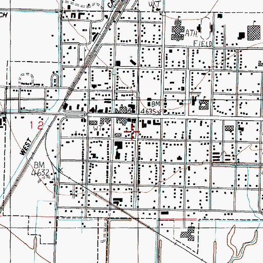 Topographic Map of Millard County Ambulance Service Delta Station, UT
