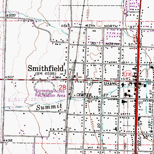 Topographic Map of Cache County Emergency Medical Services Smithfield, UT