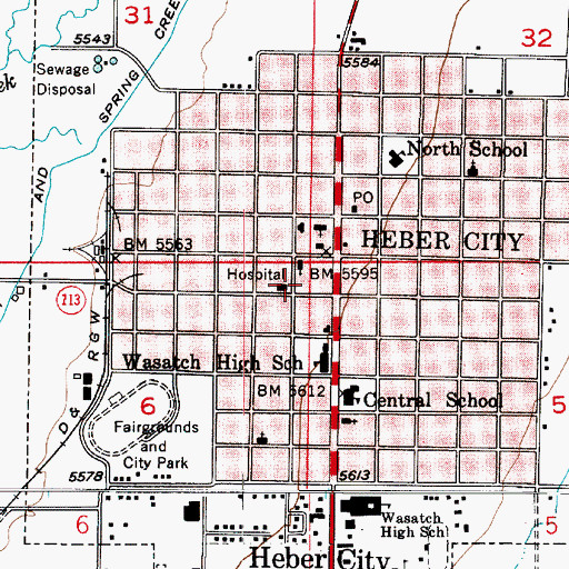 Topographic Map of Wasatch County Emergency Medical Services, UT