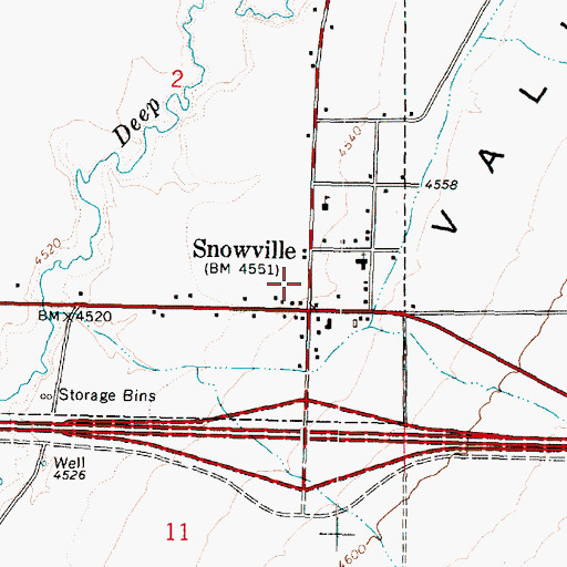 Topographic Map of Curlew Ambulance Service, UT