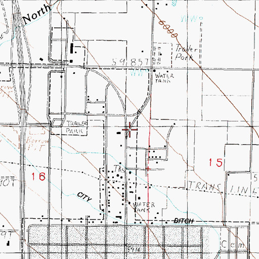 Topographic Map of Beaver County Ambulance - Beaver, UT
