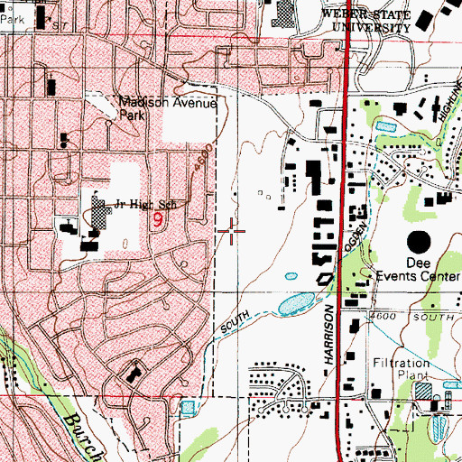 Topographic Map of Interlmountain Life Flight Northern Utah Base, UT