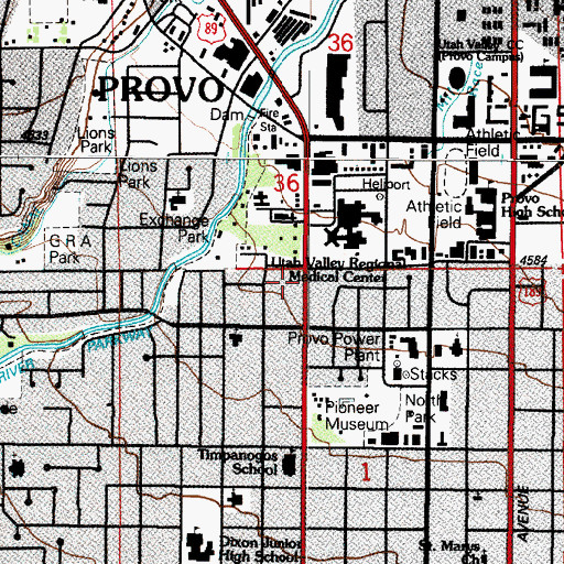 Topographic Map of Gold Cross Ambulance, UT