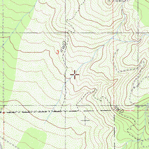 Topographic Map of Cascade Gulch, CA