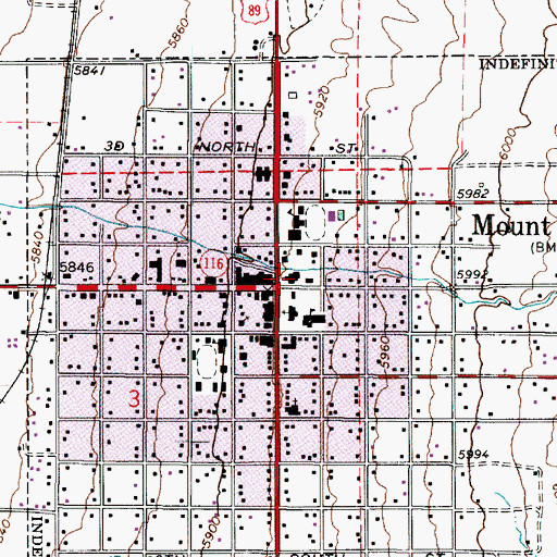Topographic Map of Mount Pleasant Ambulance Association, UT