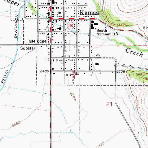 Topographic Map of South Summit Emergency Medical Service Ambulance, UT
