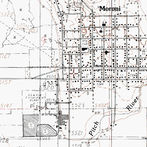 Topographic Map of North Sanpete Ambulance Service Moroni, UT