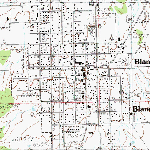 Topographic Map of San Juan Emergency Medical Services, UT