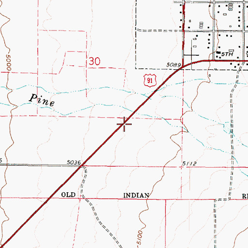 Topographic Map of Millard County Ambulance Service Fillmore Station, UT