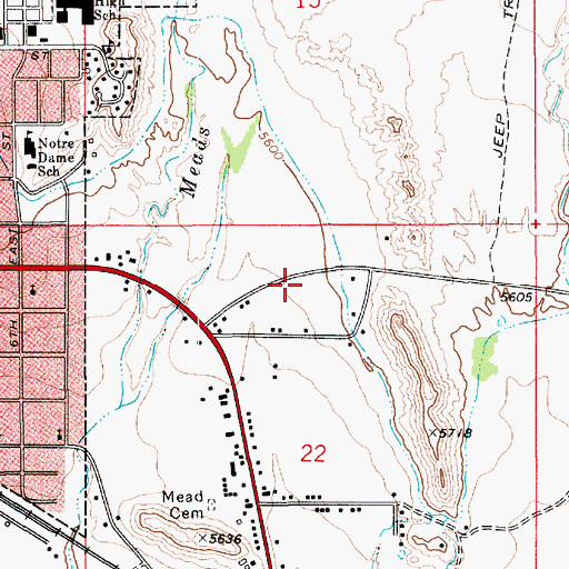 Topographic Map of Carbon County Ambulance, UT