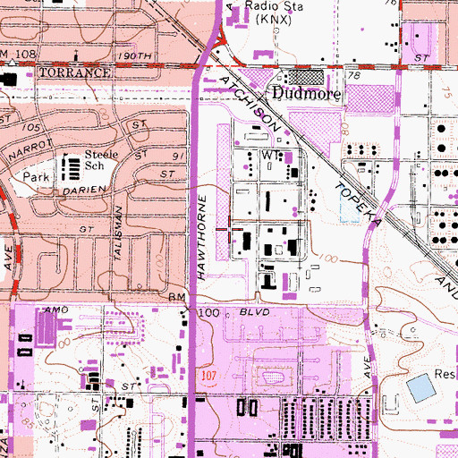 Topographic Map of Gerber Ambulance Service, CA