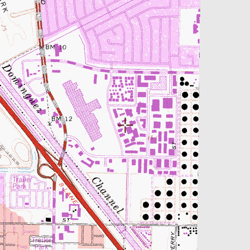 Topographic Map of Americare Ambulance Service Station 2, CA