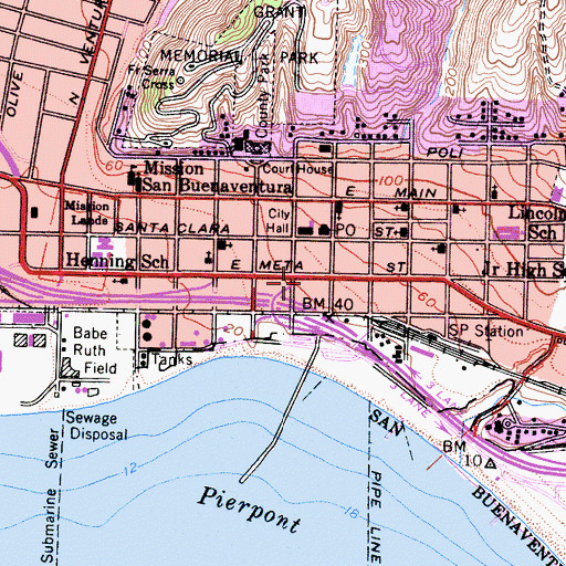 Topographic Map of Lifeline Medical Transport Main Station, CA