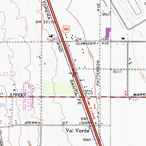 Topographic Map of County Rescue Ambulance Service, CA