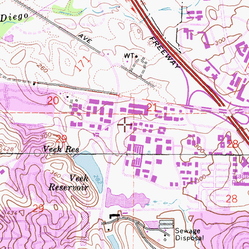 Topographic Map of Doctor's Ambulance Service, CA